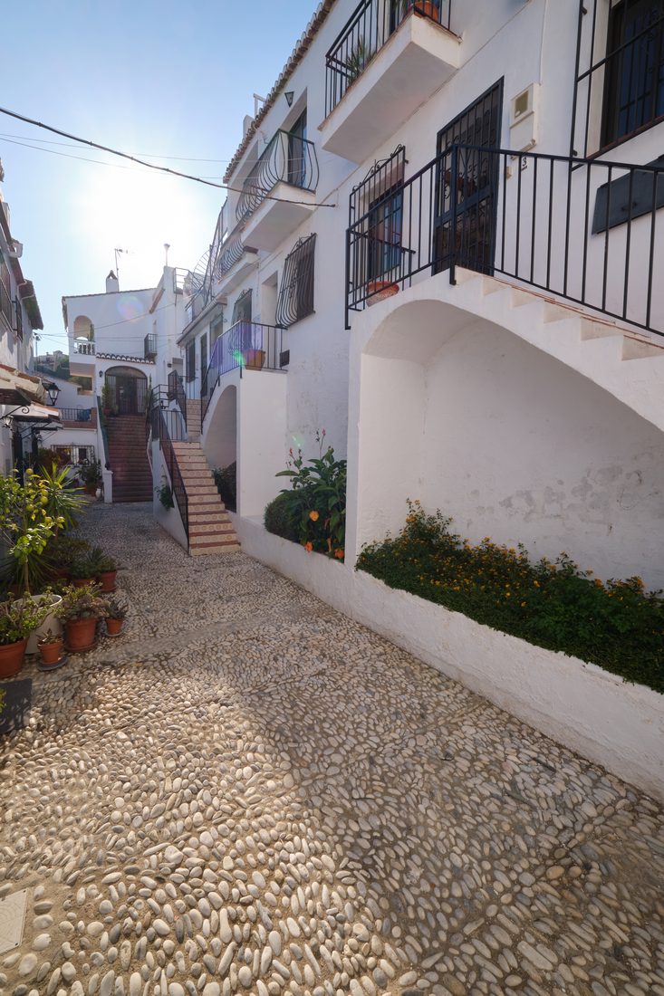 Cobbled street in Punta Lara